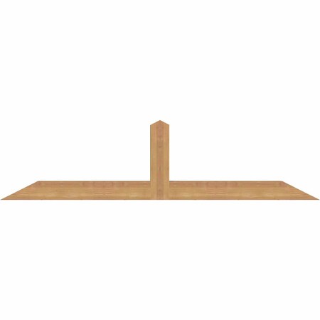 Ekena Millwork Portland Smooth Timber Gable Bracket, Western Red Cedar, 60"W x 15"H x 3 1/2"D x 3 1/2"F, 6/12 Pitch GBW060X15X0404POR00SWR